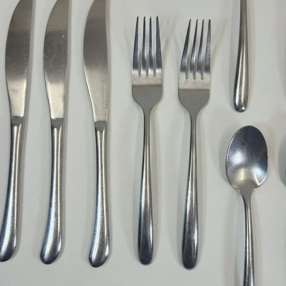 Hampton Silversmiths Slope Stainless Flatware 14 Piece Set 2 Place Settings etc